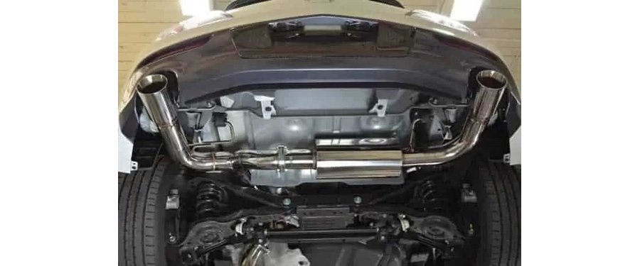 Mazdaspeed 3 Turboback Exhaust resonated view from underneath