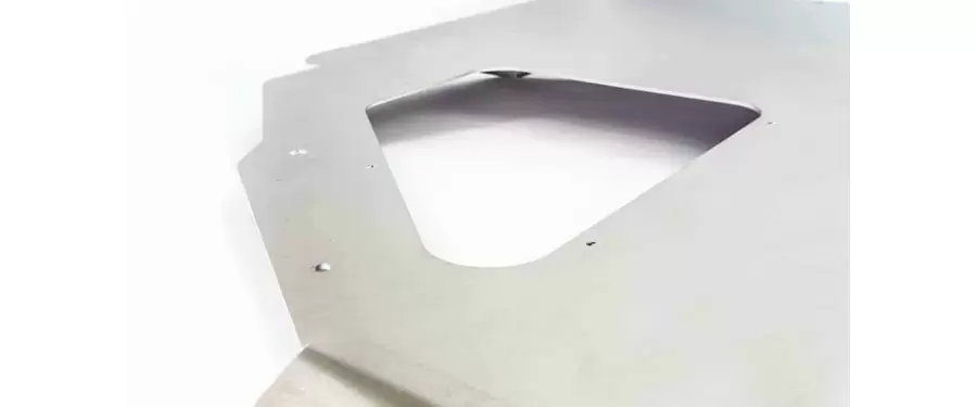 The skidtray components are laser cut and precision formed 0.090” thick aluminum.
