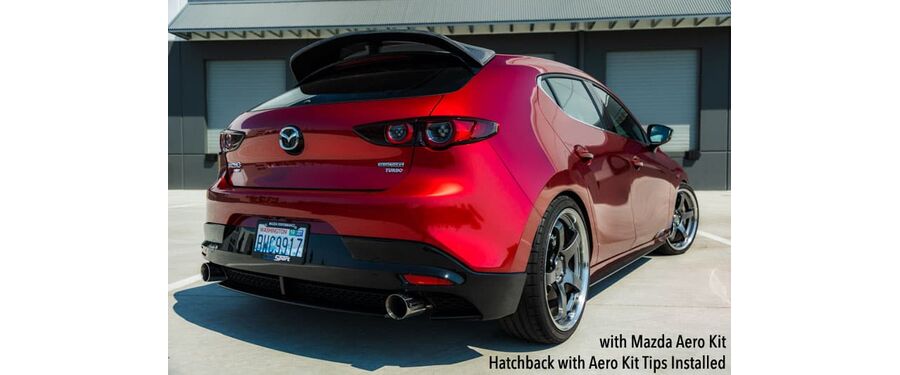 Pair 80mm Cat Back Exhaust with the Mazda Rear Aero Kit for a bold look