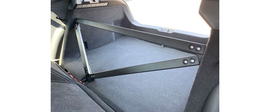 The CS Rear Hatch Brace can be changed between the Stage 1 and 2 configuration within 10 minutes.