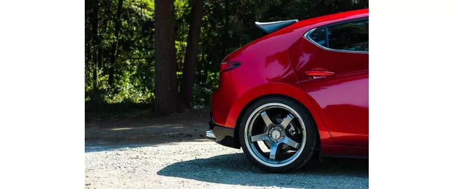 Every angle of the Cat Back Exhaust 80mm for Mazda 3 catches your breath