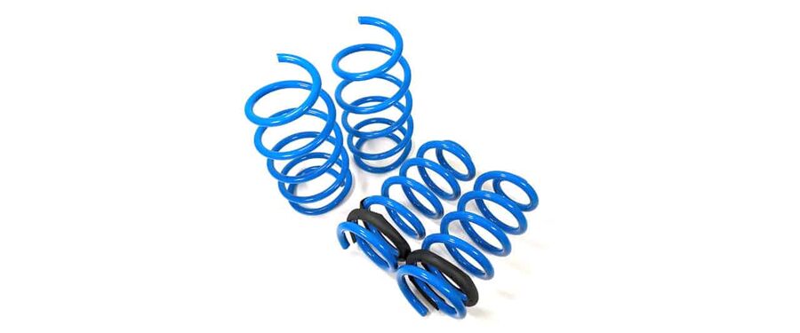 Blue CS Lowering Springs front and back
