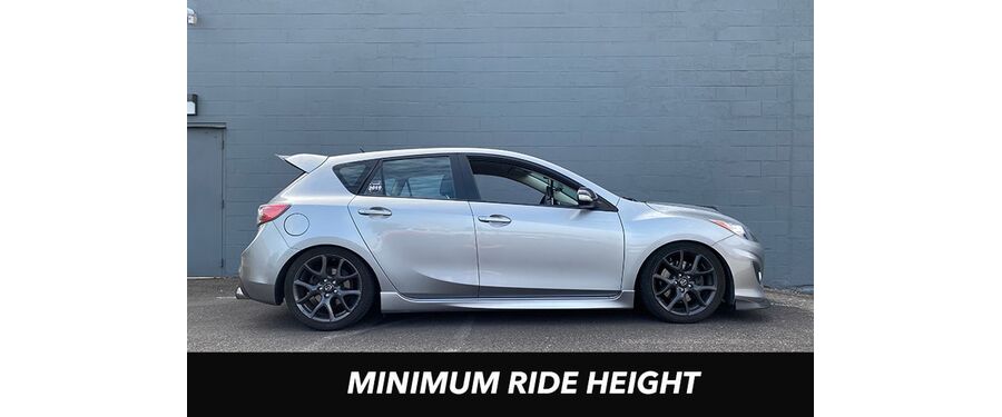 Mazdaspeed minimum ride height for Coilovers.