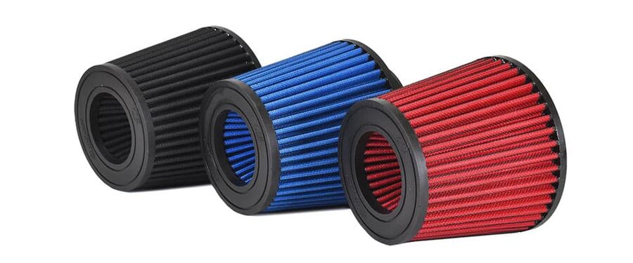 SRI Filters in red, blue, and black