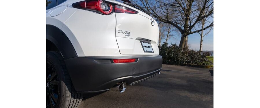 The CorkSport 80mm Cat Back Exhaust resonators reduce drone and provide a refined exhaust note.