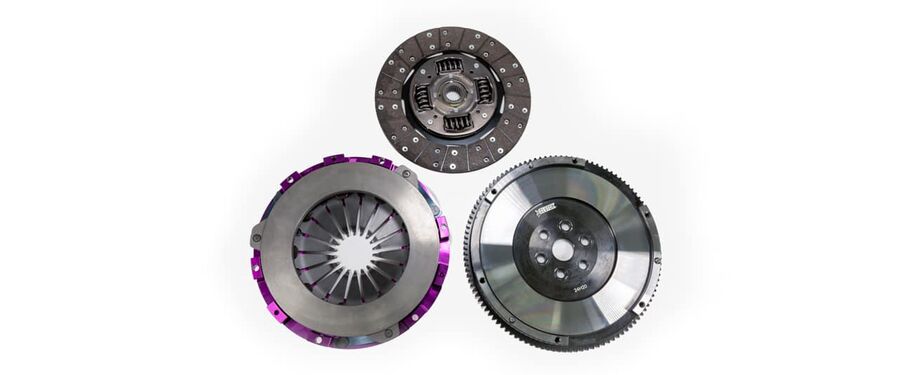 Complete kit includes new pressure plate, organic disc, steel single mass flywheel and hardware