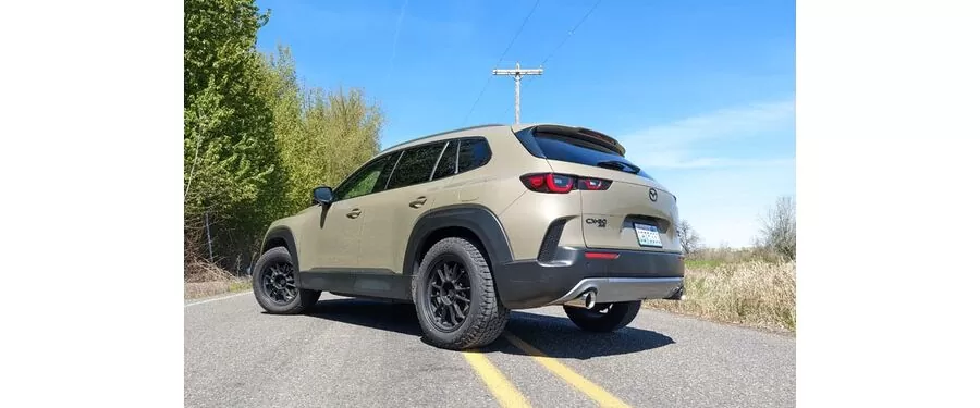 CX-50 CorkSport Cat Back Exhaust Installed with larger pipes and better appearance