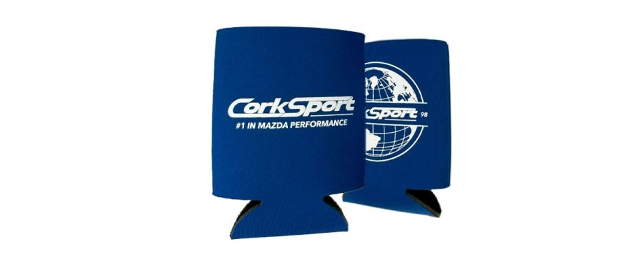 Royal Blue CorkSport Mazda performance Koozie