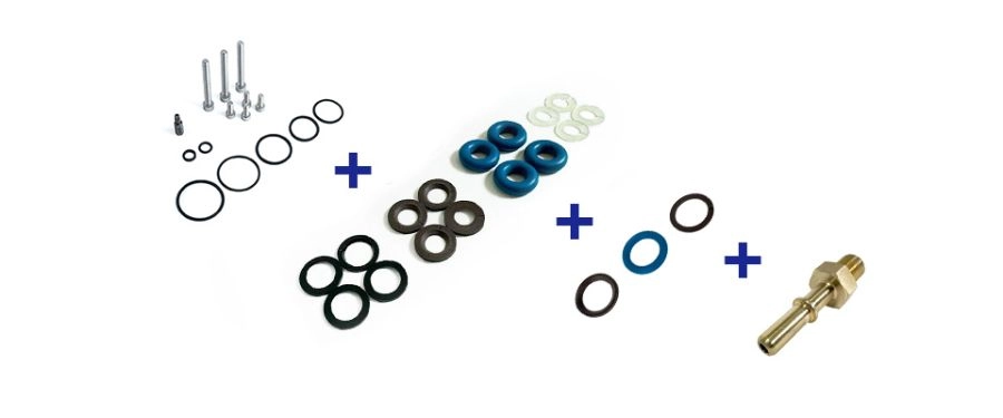 CorkSport HPFP Rebuild Kit, OEM Injector O-Rings, OEM Fuel Rail Seals, & OEM Fuel Pressure Relief Valve Combo Kit