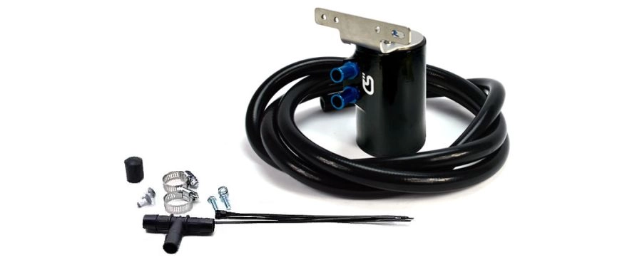 11 feet of reinforce silicone hose is included with the Mazda Oil Catch Can Kit