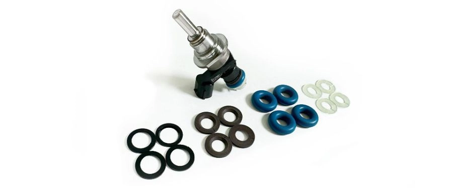 Replacement o-ring and back-up rings for the fuel rail side of your injector.